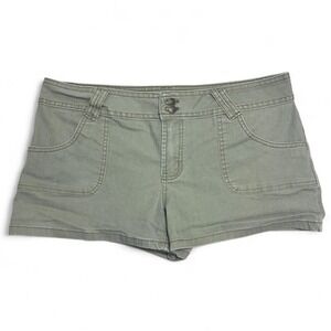 Vintage Y2K No Boundaries‎ Green Shorts Mid Rise Womens Large Grunge Punk Street